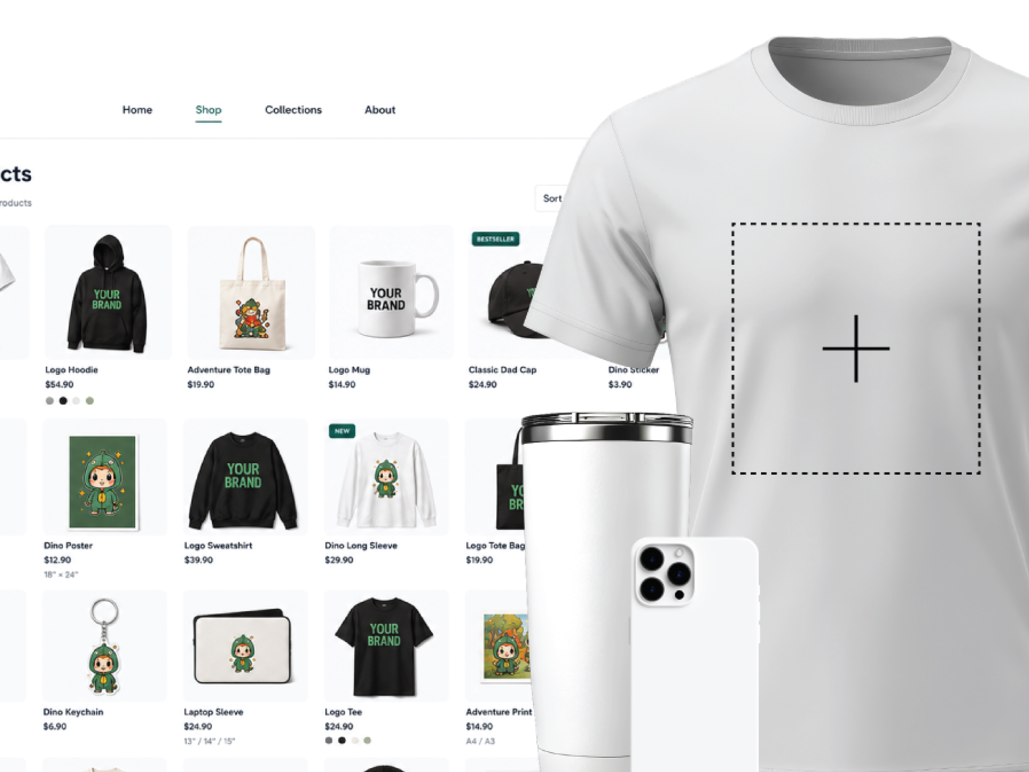 STIVE print-on-demand webstore and product customisation